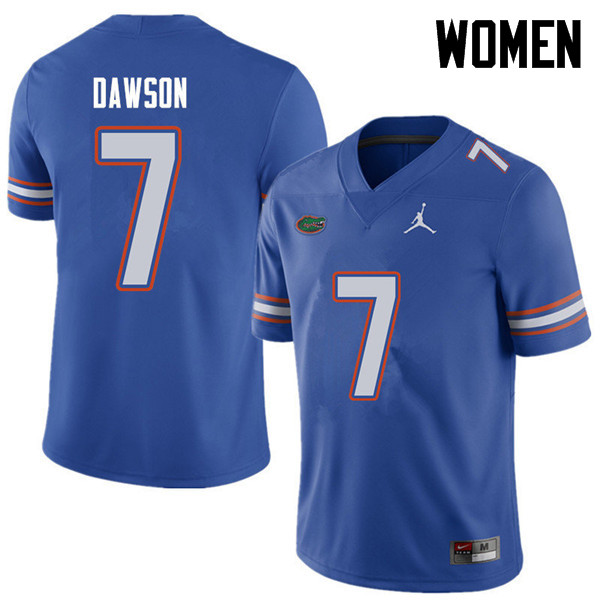 Jordan Brand Women #7 Duke Dawson Florida Gators College Football Jerseys Sale-Royal - Click Image to Close